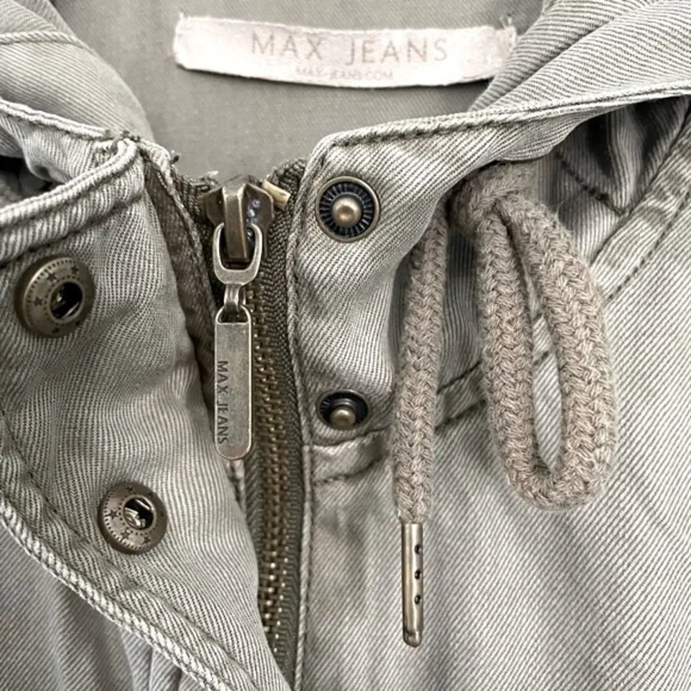 Max Jeans Drawstring Hooded Utility Jacket - Picture 7 of 11